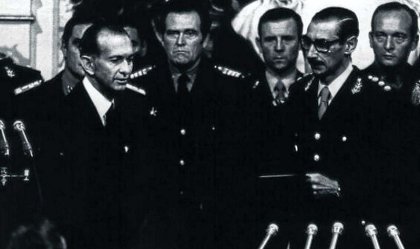José Alfredo Martínez de Hoz ministro de Economía de Jorge Rafael Videla | Símbolo de la alianza entre el empresariado nacional y los ejcutores prácticos de la dictadura | Foto Clarín