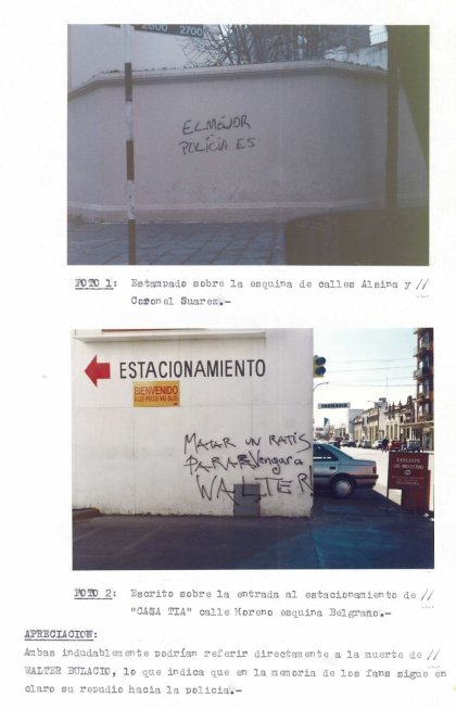Fotos contra policías en Olavarría según legajo de DIPPBA. Fotos contra policías en Olavarría según legajo de DIPPBA.